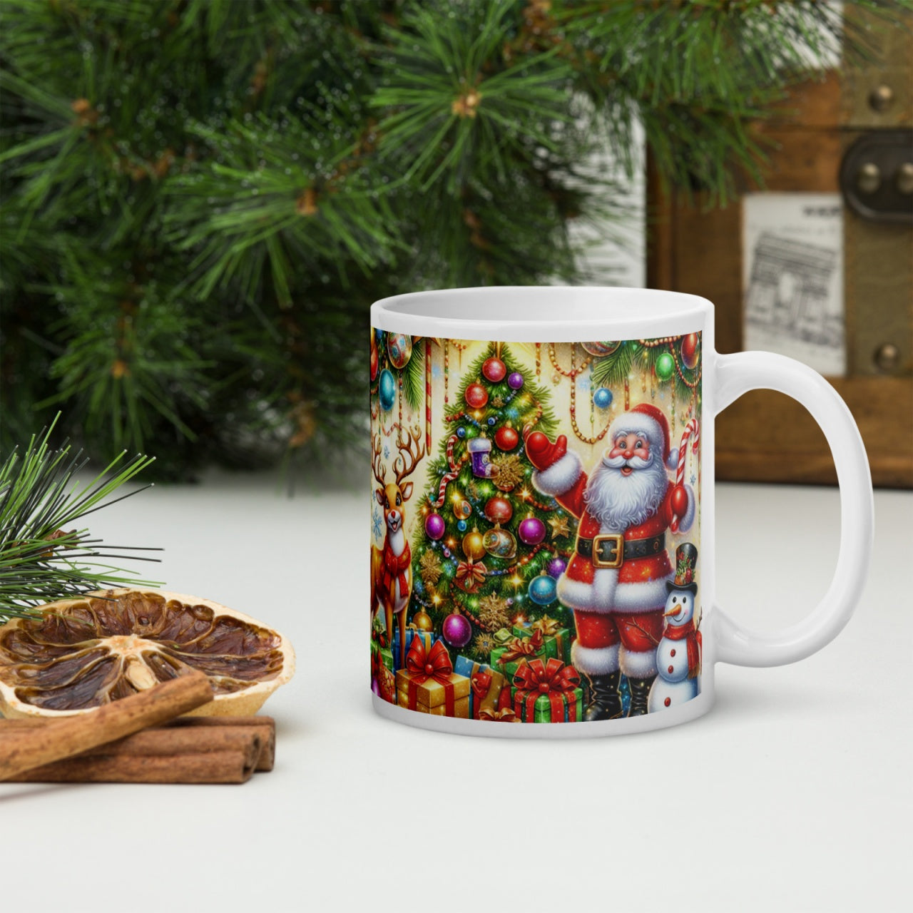 Cana ceramica Craciun 330 ml (11 oz) , design festiv, rezistenta