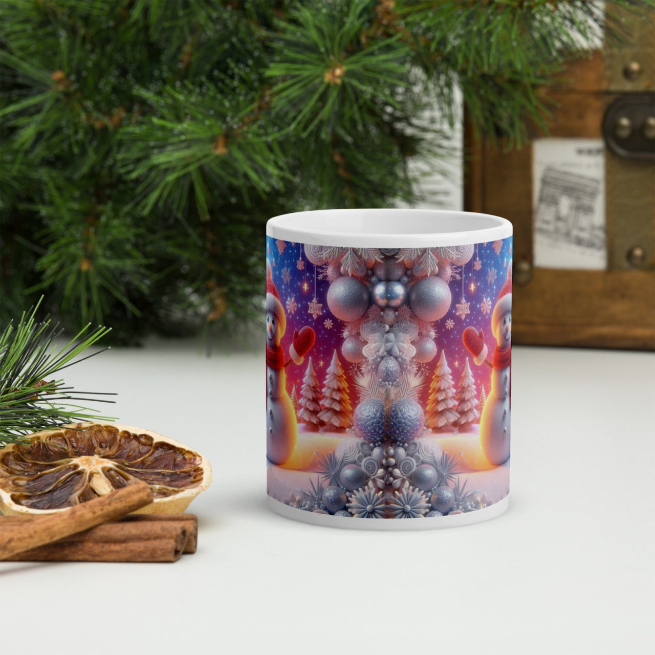 Cana ceramica Craciun 330 ml (11 oz) , design festiv, rezistenta