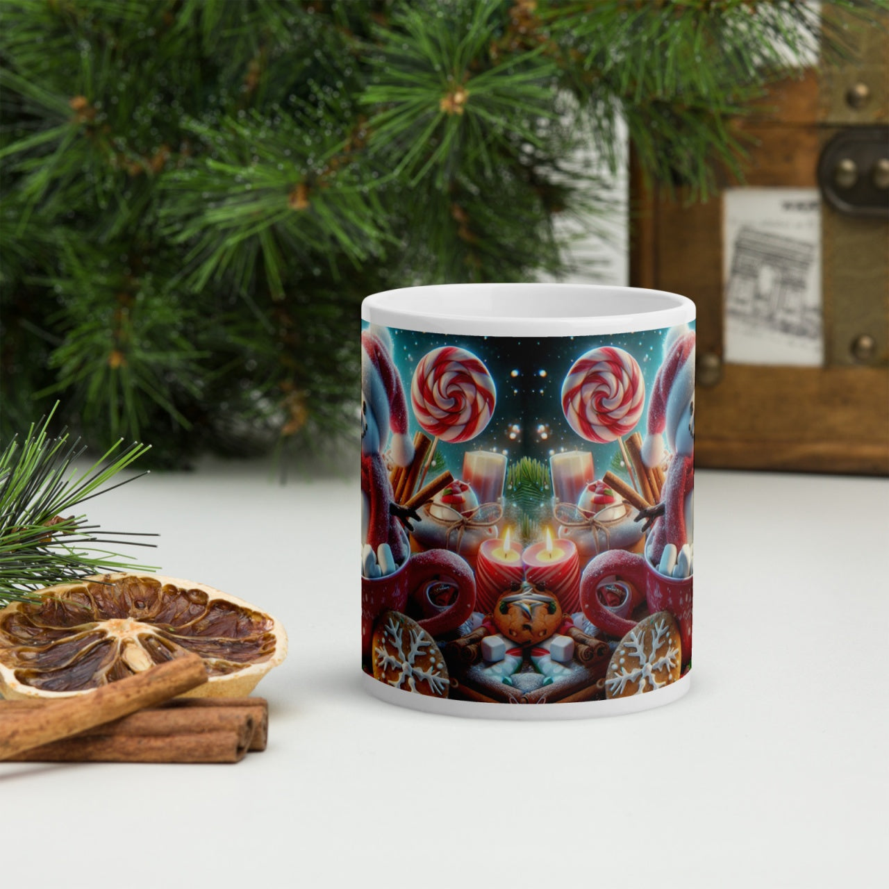 Cana ceramica Craciun 330 ml (11 oz) , design festiv, rezistenta