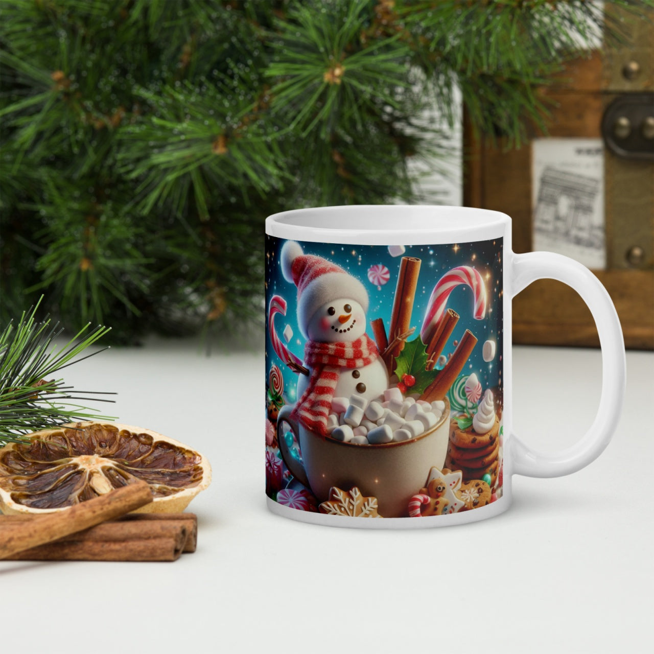 Cana ceramica Craciun 330 ml (11 oz) , design festiv, rezistenta