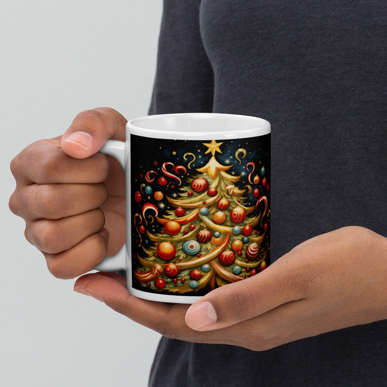 Cana ceramica Craciun 330 ml (11 oz) , design festiv, rezistenta