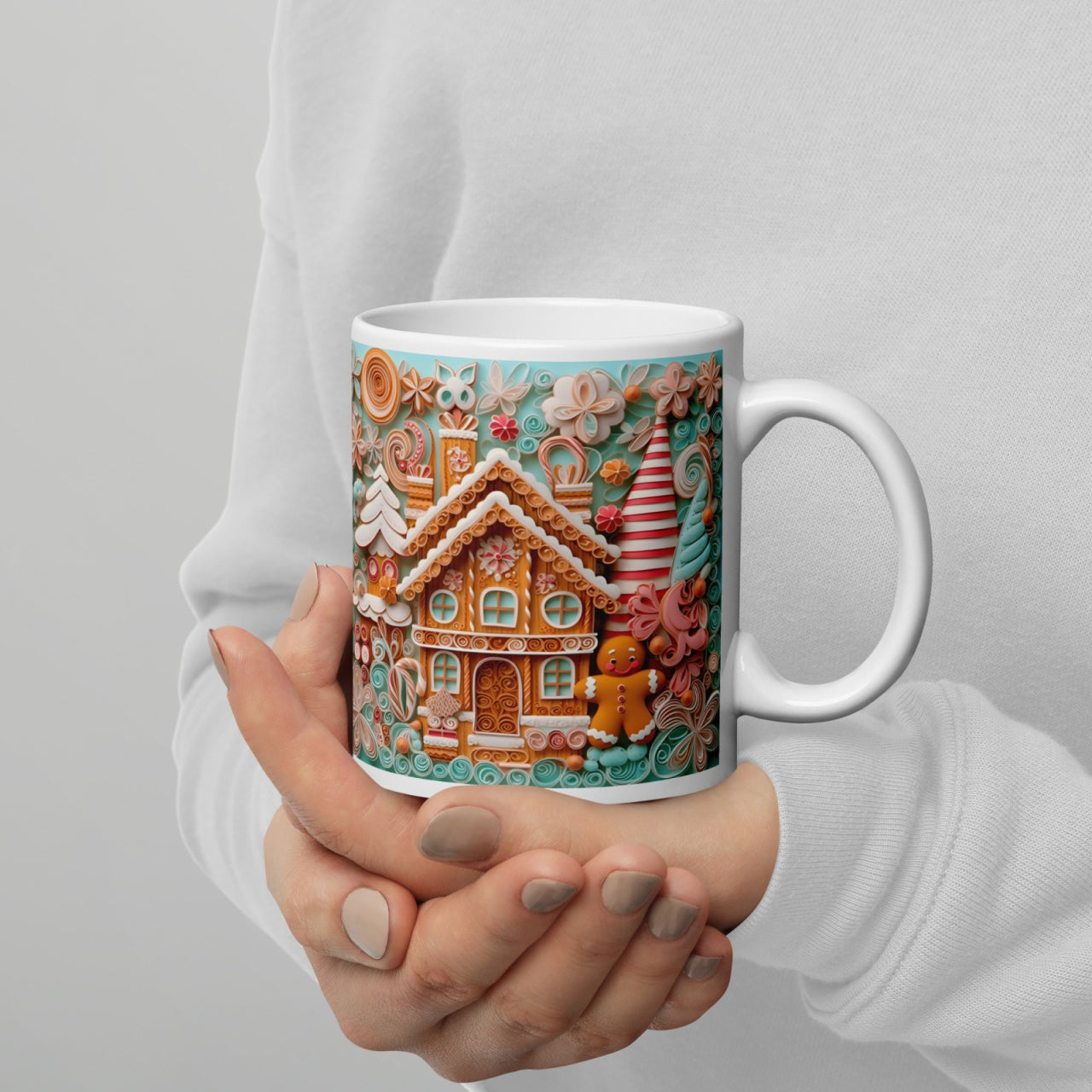 Cana ceramica Craciun 330 ml (11 oz) , design festiv, rezistenta