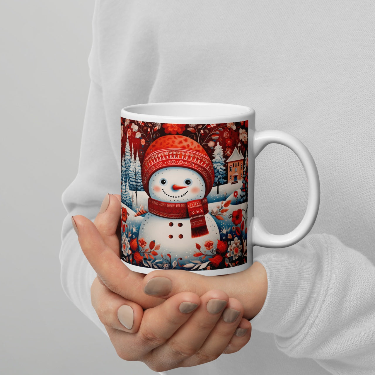 Cana ceramica Craciun 330 ml (11 oz) , design festiv, rezistenta