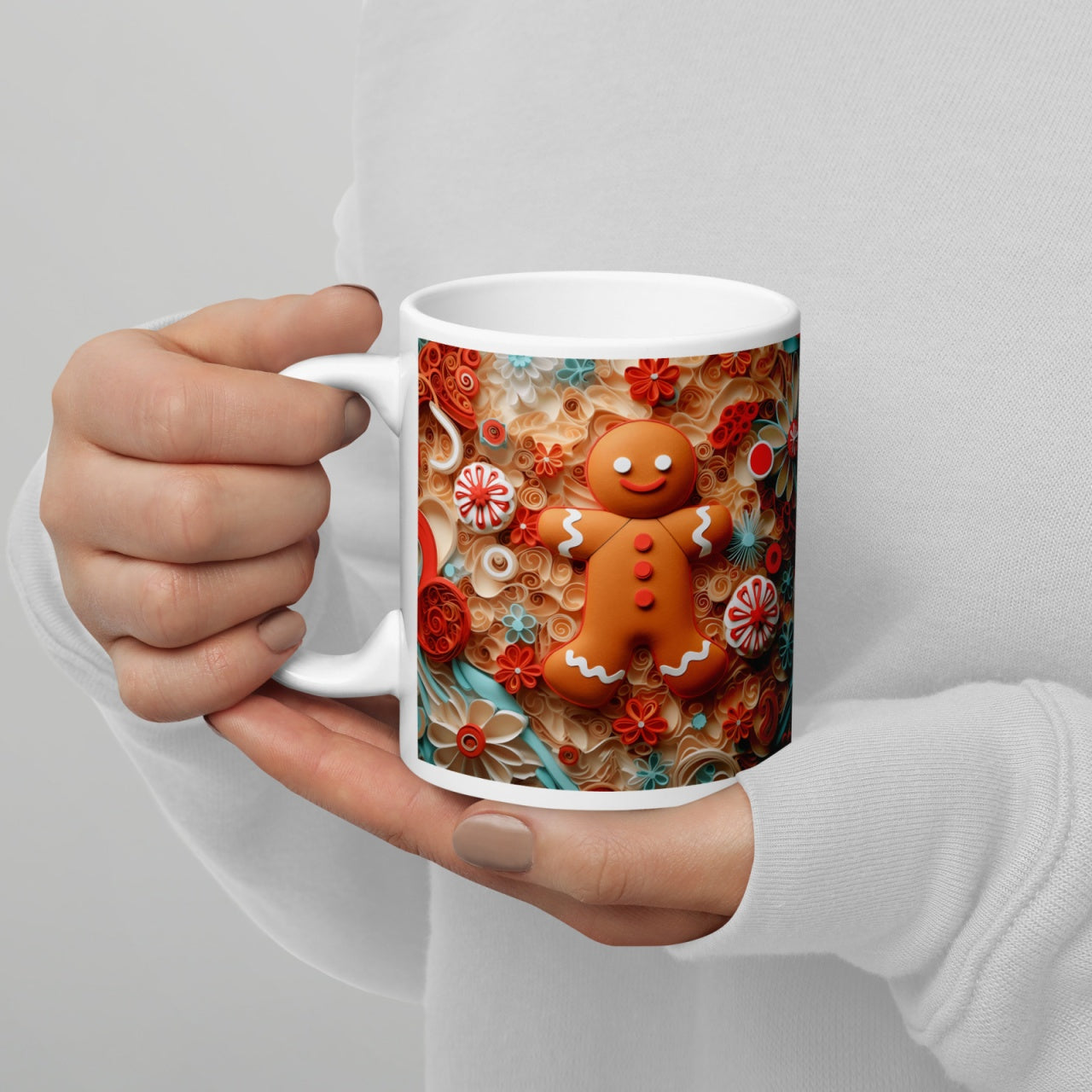 Cana ceramica Craciun 330 ml (11 oz) , design festiv, rezistenta