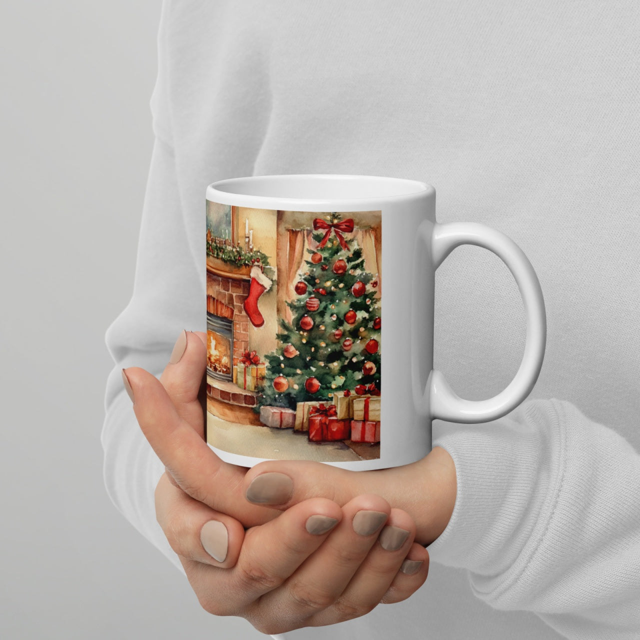 Cana ceramica Craciun 330 ml (11 oz) , design festiv, rezistenta
