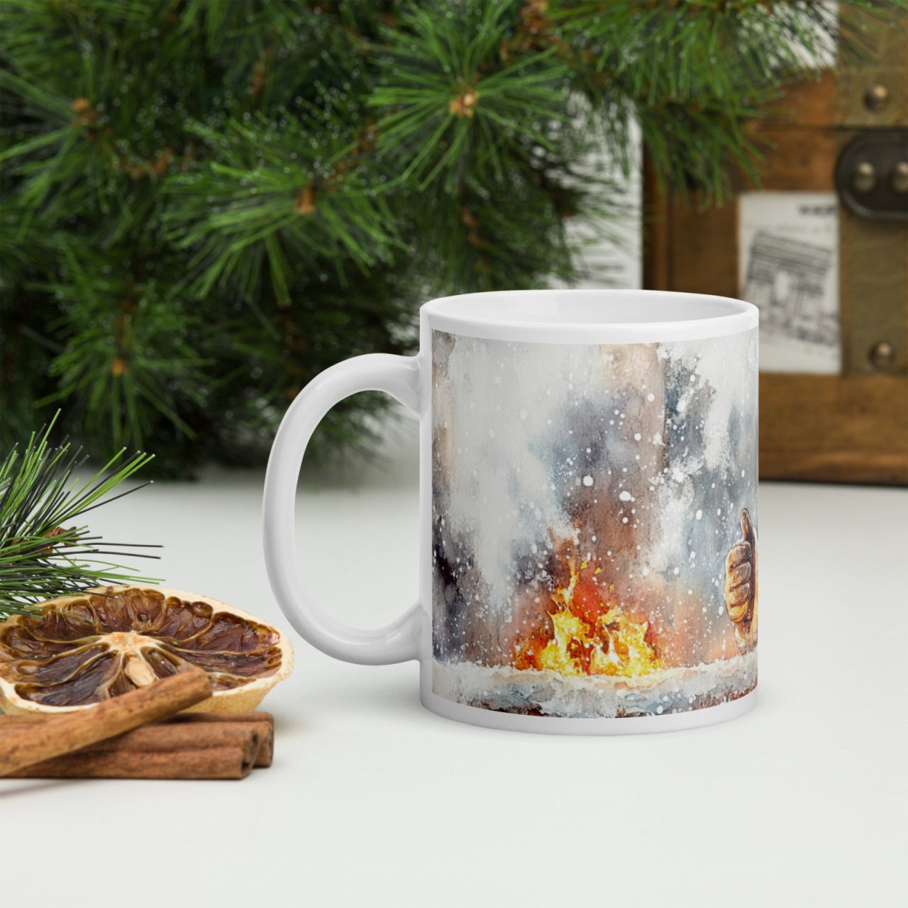 Cana ceramica Craciun 330 ml (11 oz) , design festiv, rezistenta