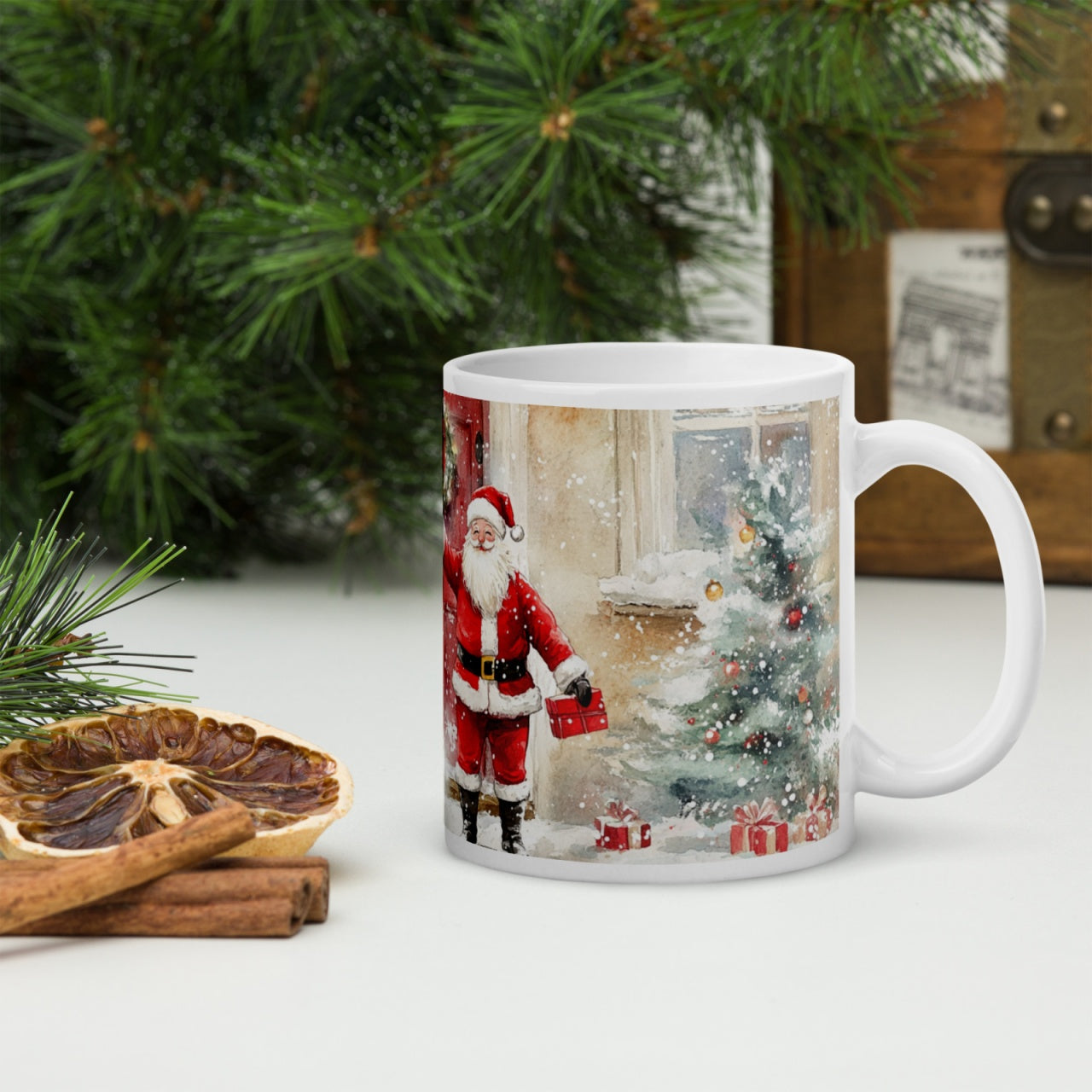 Cana ceramica Craciun 330 ml (11 oz) , design festiv, rezistenta