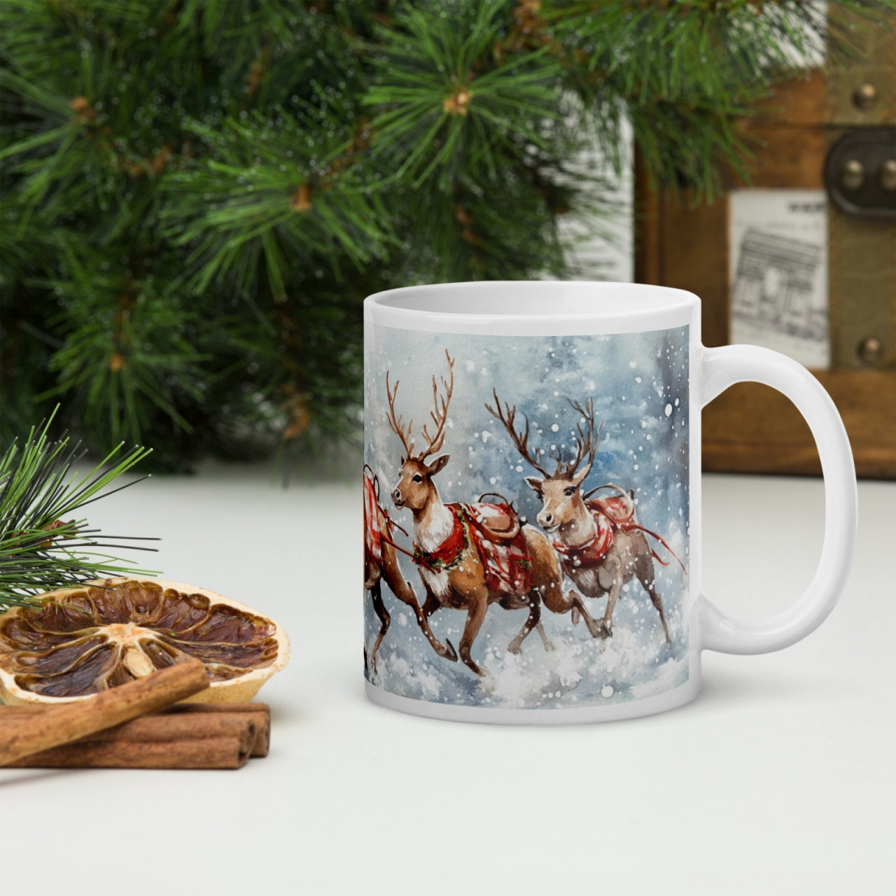 Cana ceramica Craciun 330 ml (11 oz) , design festiv, rezistenta