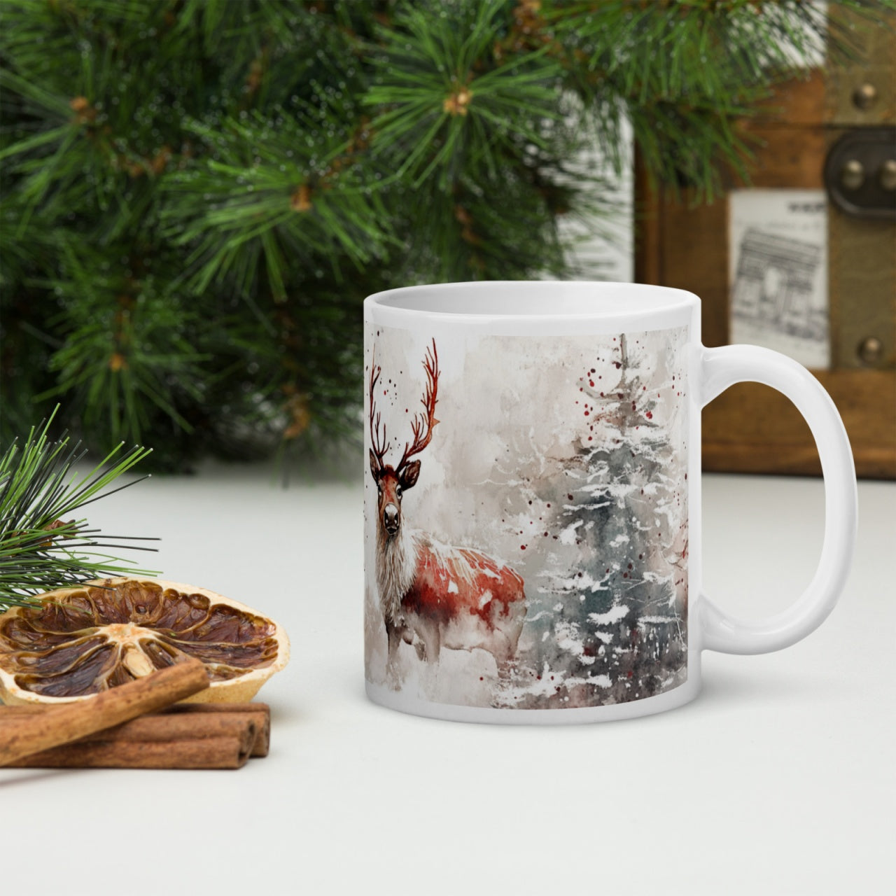 Cana ceramica Craciun 330 ml (11 oz) , design festiv, rezistenta