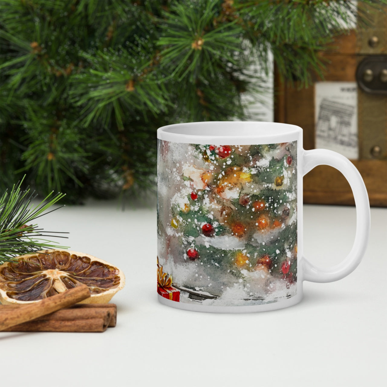 Cana ceramica Craciun 330 ml (11 oz) , design festiv, rezistenta