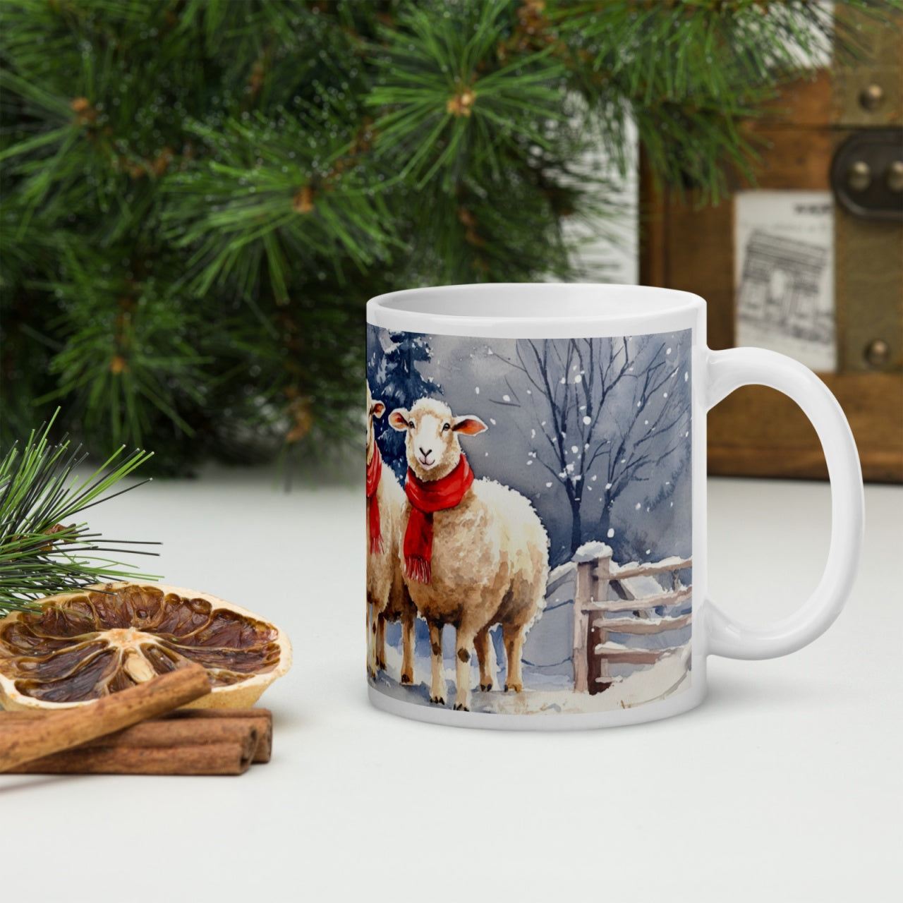 Cana ceramica Craciun 330 ml (11 oz) , design festiv, rezistenta