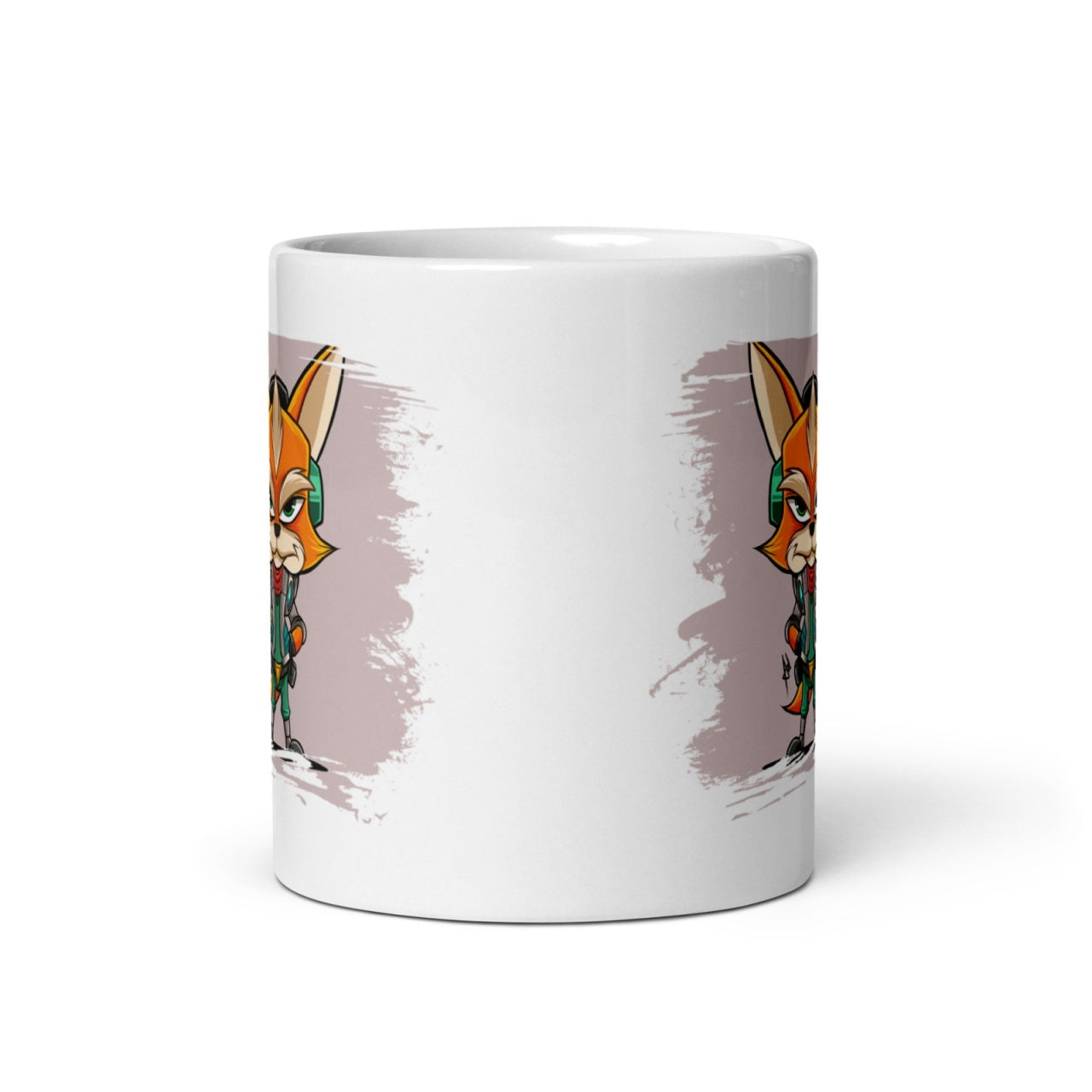 Cana ceramica cu ilustratie simbolica , Design inedit si expresiv , 330 ml