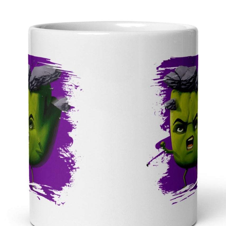 Cana ceramica cu ilustratie simbolica , Design inedit si expresiv , 330 ml