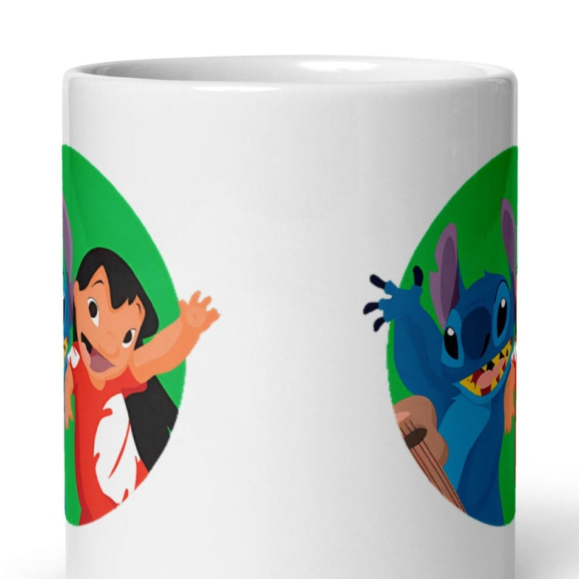 Cana ceramica cu ilustratie simbolica , Design inedit si expresiv , 330 ml