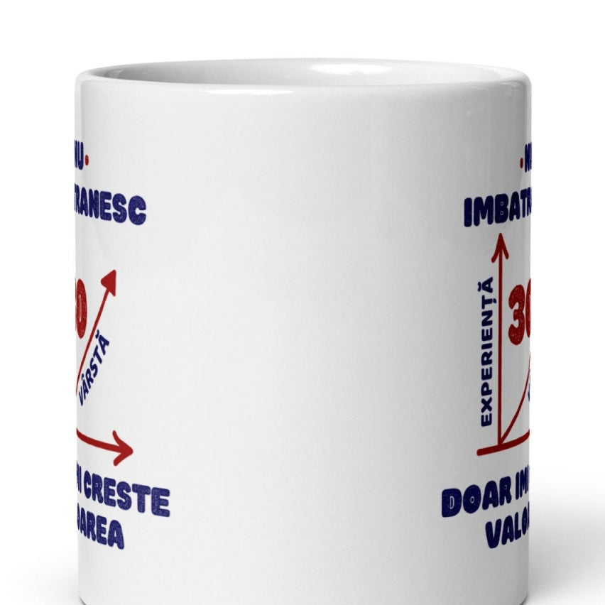 Cana ceramica cu mesaj motivational , Valoarea creste in timp , 330 ml
