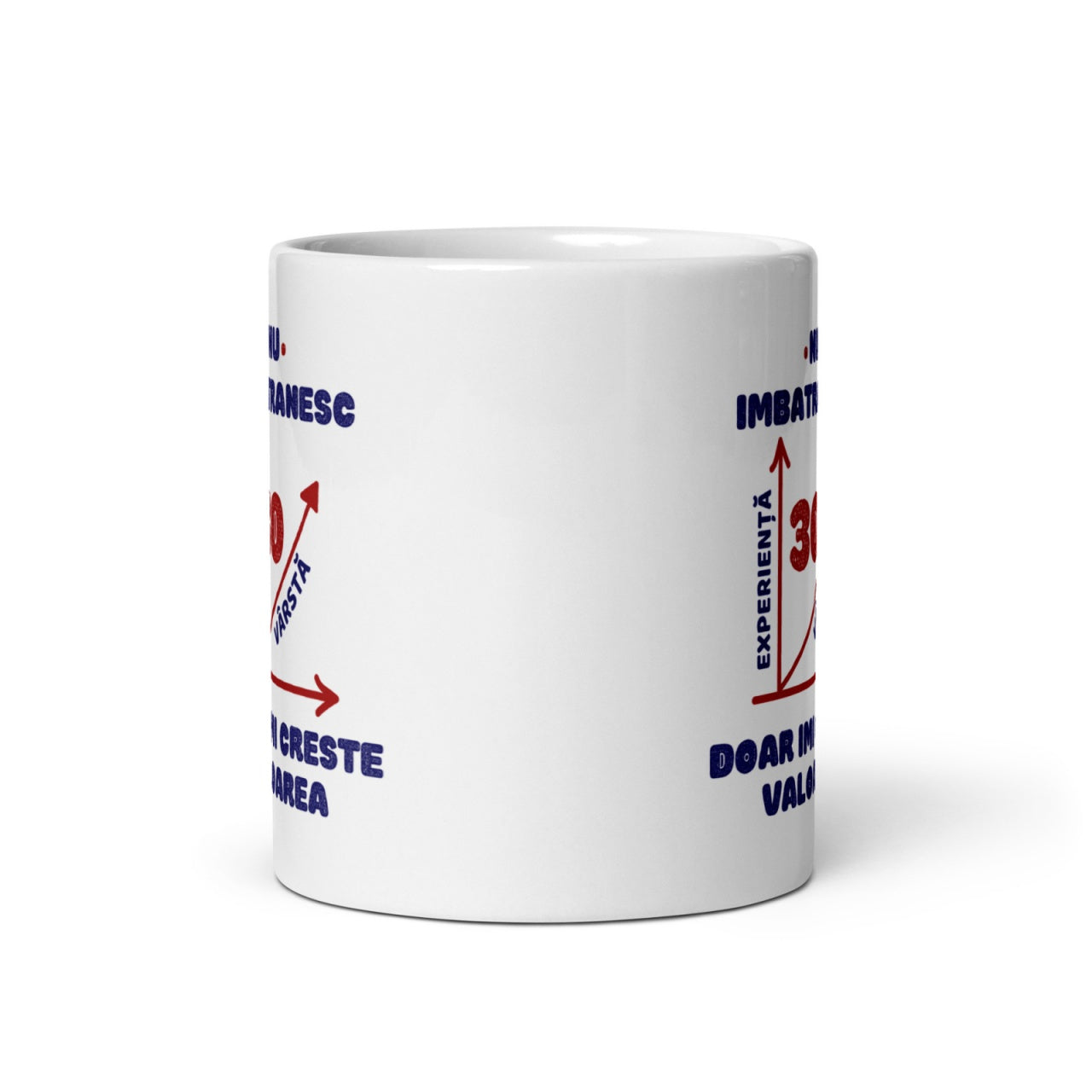 Cana ceramica cu mesaj motivational , Valoarea creste in timp , 330 ml