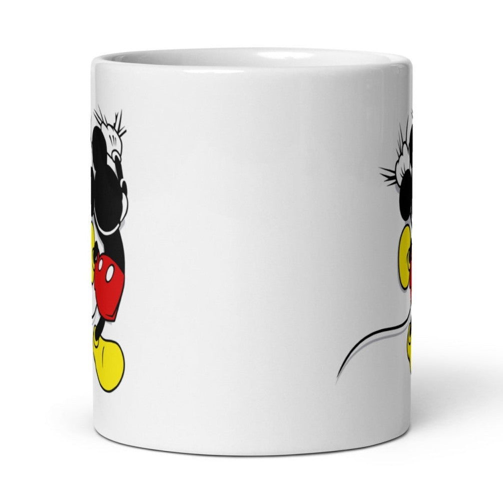 Cana ceramica cu personaj jucaus in ascensiune , Cadou special , 330 ml