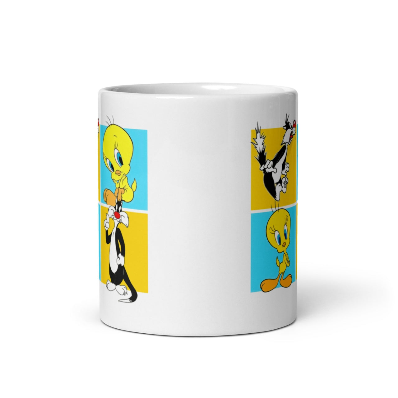 Cana ceramica model cu animalute nazdravane , Cadou special , 330 ml