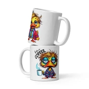 Cana cu Doua Fete, 330 ml, ceramica , Starea sincera dinainte si de dupa cafea,