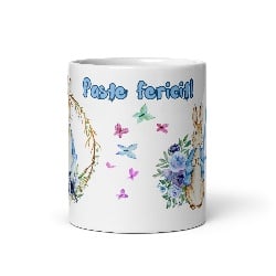 Cana personalizata, Initiala A - Cadou Special de Paste , 11 oz. 330 ml