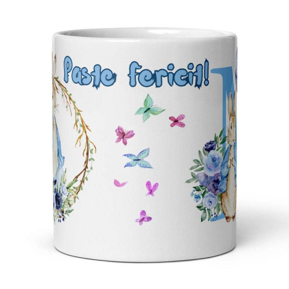 Cana personalizata, Initiala M - Cadou Special de Paste , 11 oz. 330 ml