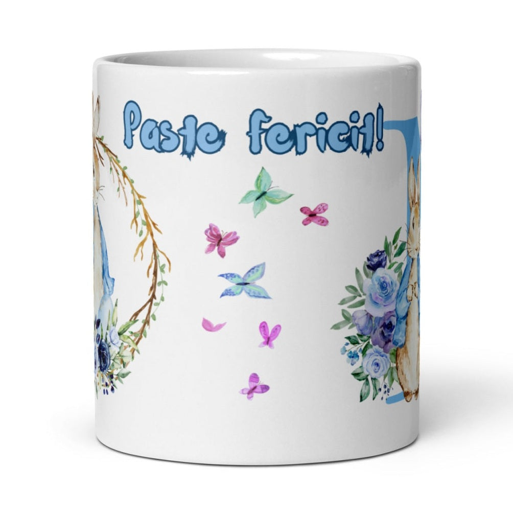 Cana personalizata, Initiala N - Cadou Special de Paste , 11 oz. 330 ml