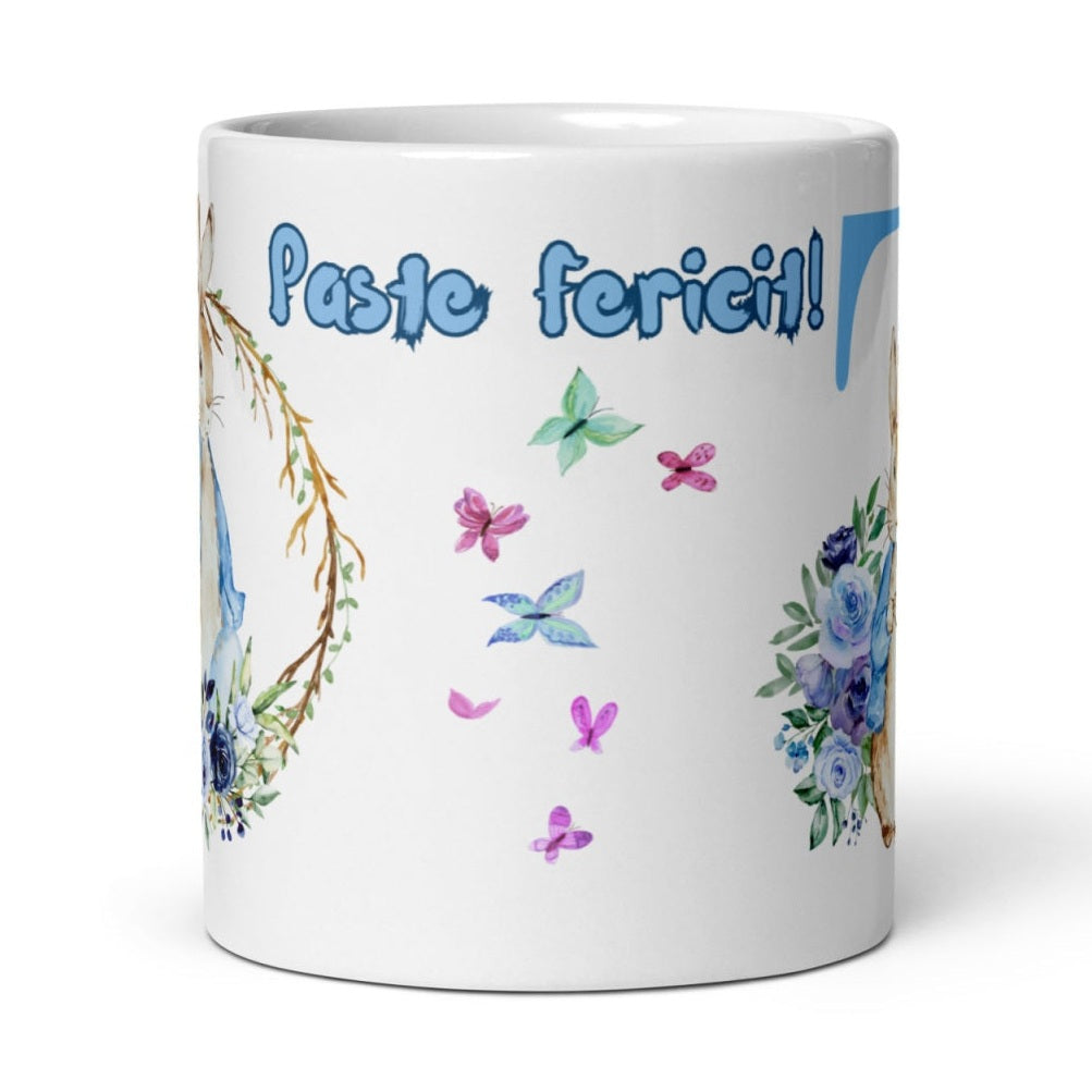 Cana personalizata, Initiala T - Cadou Special de Paste , 11 oz. 330 ml