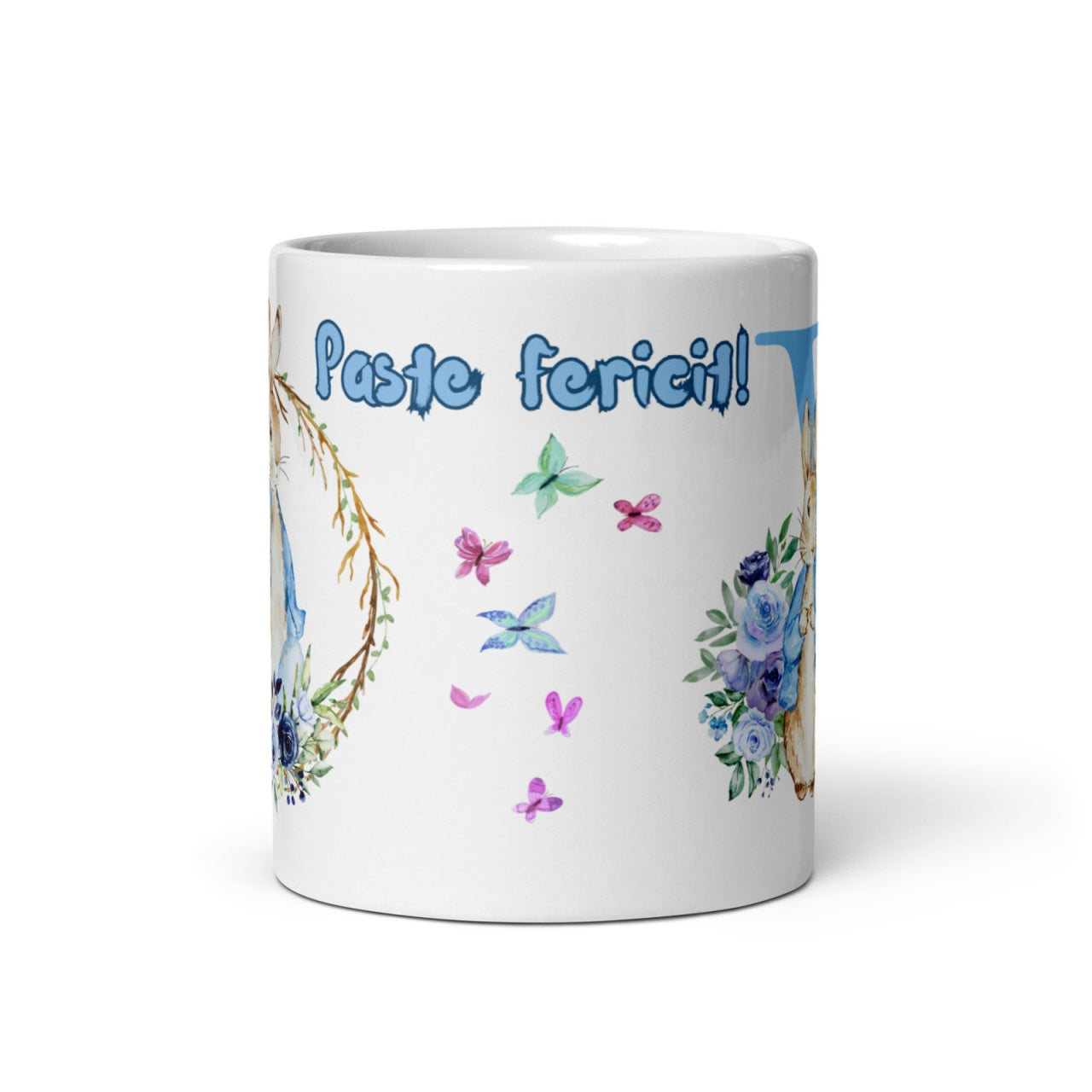 Cana personalizata, Initiala V - Cadou Special de Paste , 11 oz. 330 ml