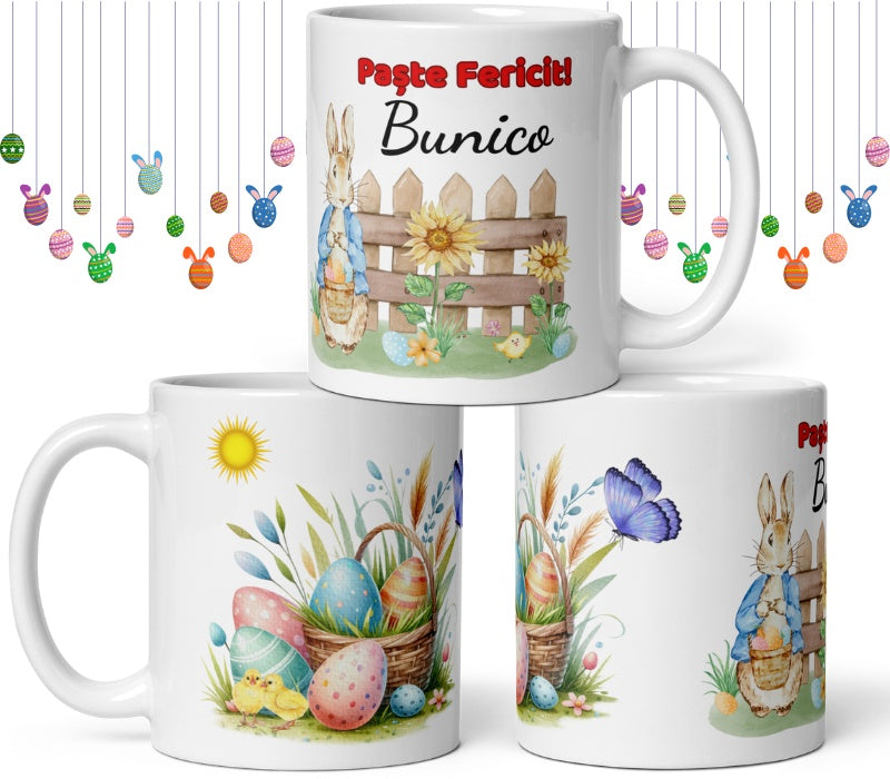 Cana personalizata mix pentru Femei si Barbati , Cadou Special de Paste , 330 ml (11 oz)