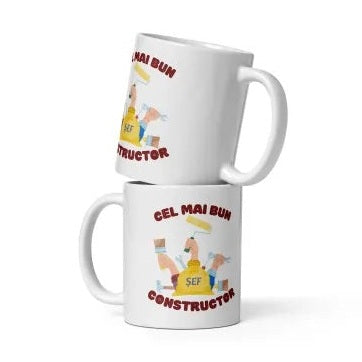 Cana personalizata Pentru cel mai bun Constructor , Cadou special , 330 ml