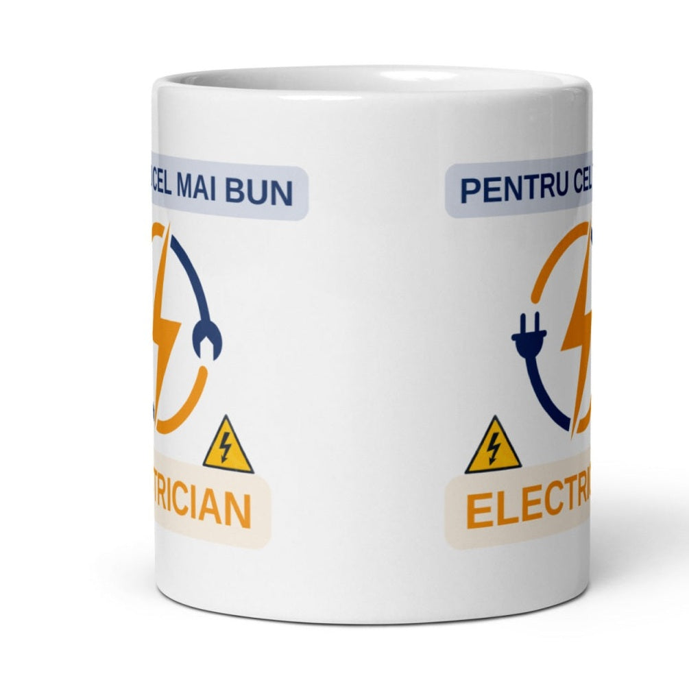 Cana personalizata Pentru cel mai bun Electrician , Cadou special , 330 ml