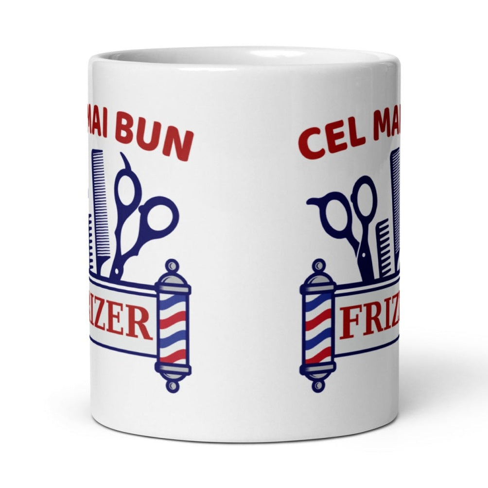 Cana personalizata Pentru cel mai bun frizer , Cadou special , 330 ml