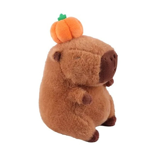 Capibara de Plus 20 cm cu Portocala , Jucarie Pufoasa Kawaii, Cadou Adorabil