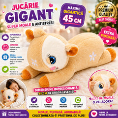 Caprioara de Plus 45 cm, Jucarie Pufoasa si Moale, Model Dragalas pentru Copii