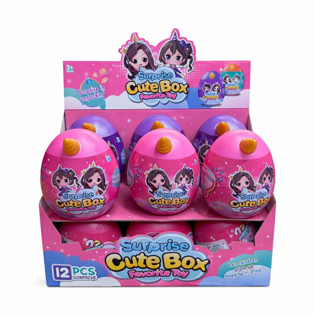 Capsula surpriza Cute Box tip unicorn cu figurina pentru fetite