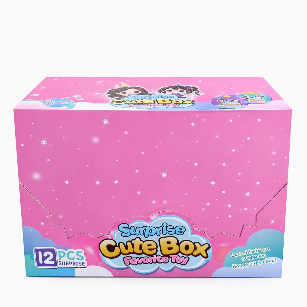 Capsula surpriza Cute Box tip unicorn cu figurina pentru fetite