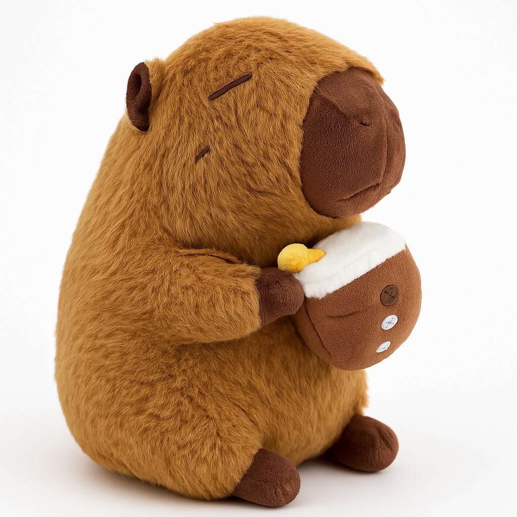 Capybara Plus 30 cm , Jucarie Pufoasa cu Ceasca, Super Moale si Adorabila