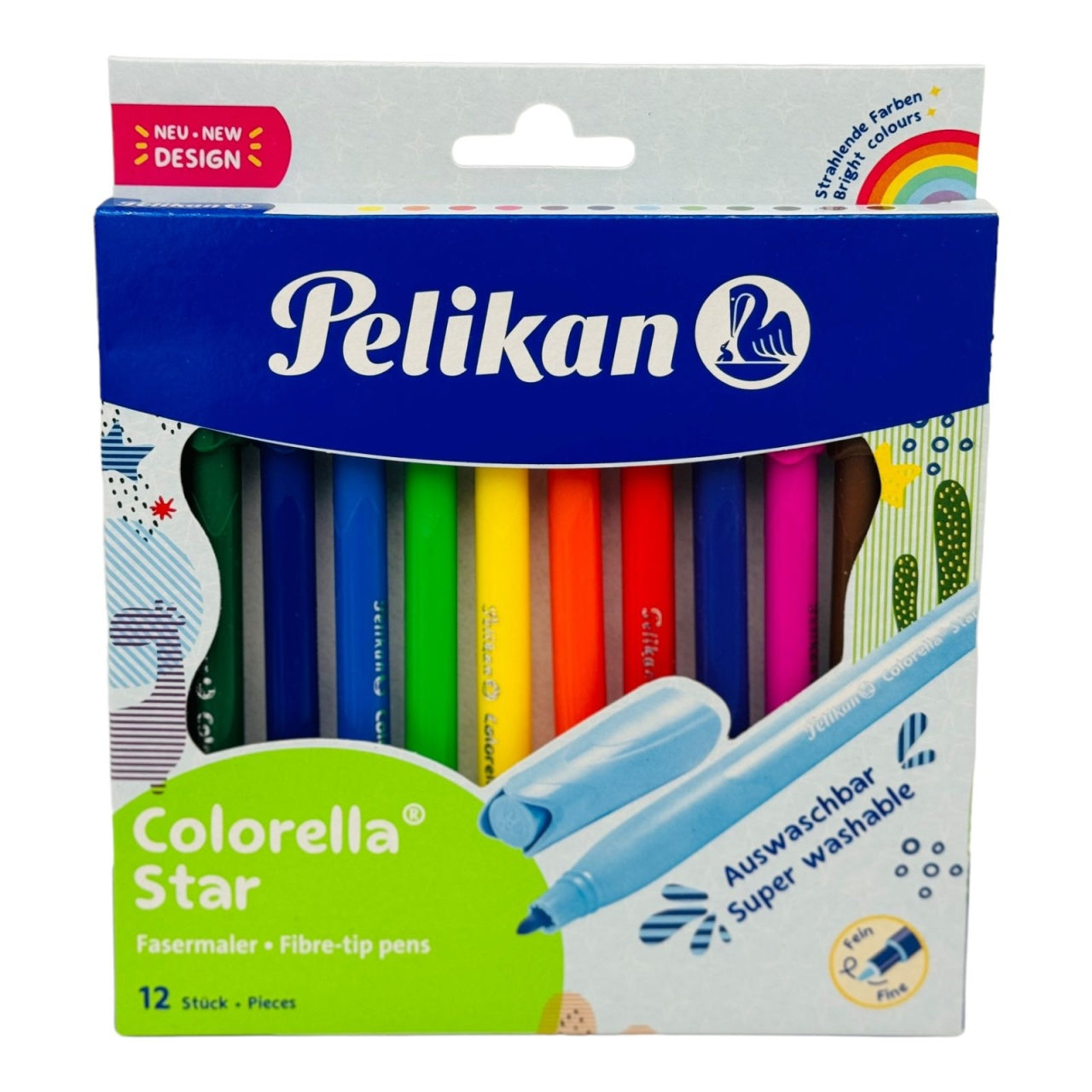 Carioca Pelikan 12 culori set , culori vibrante pentru desen si activitati creative,
