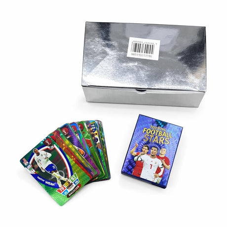 Cartonase colectie fotbal violet holografic premium, jucatori, pachet individual
