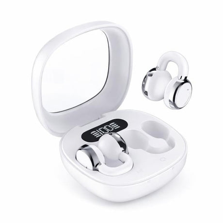 Căști Bluetooth TRUE Wireless Stereo HY-BT18, Ear-clip, Alb/Negru