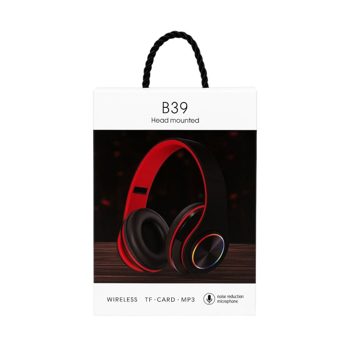 Casti Wireless B39 Rosu Bluetooth 5.0 On-Ear HIFI , Microfon Incorporat Autonomie 6h