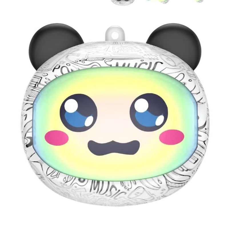 Căști wireless Bluetooth TWS cu carcasă design panda animat, încărcare USB-C, alb