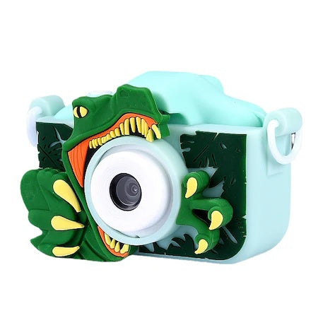 CCamera Foto pentru Copii cu Ecran, Video, Jocuri si Husa Dinozaur, Jucarie Educativa