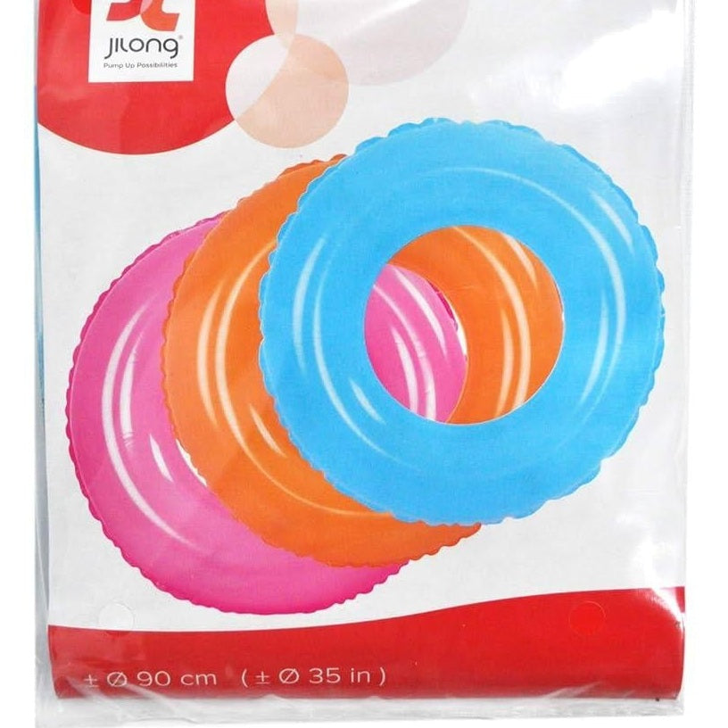 Colac de Inot pentru Copii si Adulti 60CM , Inel Gonflabil Rotund Multicolor, Ideal pentru Piscina sau Mare,
