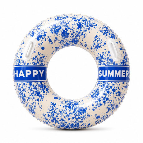 Colac Gonflabil Albastru Happy Summer 90 cm – Colac de Înot pentru Piscină și Plajă