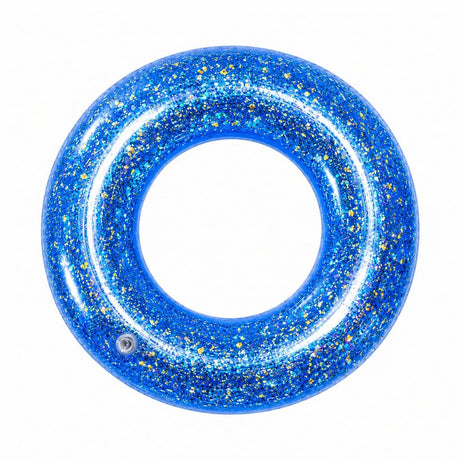 Colac Gonflabil cu Slipici Albastru 100 cm – Colac de Înot Glitter pentru Piscină și Plajă