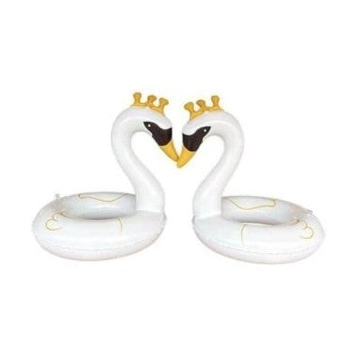 Colac inot lebada cu coroana pentru copii si adulti, gonflabil, elegant si rezistent, model alb sau negru cu aripi 3D, ideal pentru piscina, plaja sau petreceri de vara,