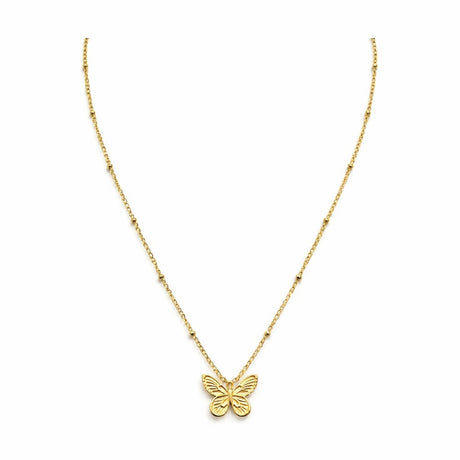 Colier ROXE auriu cu pandantiv fluture elegant fin si delicat