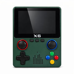 Consolă de jocuri portabilă retro, plastic, X6, Verde