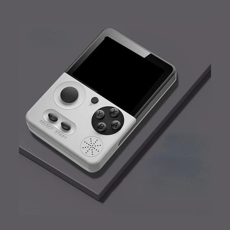 Consola jocuri portabila T3 Retro, 500 in 1, ecran 3.5 inch, jocuri clasice 13.5x9.5x5cm, Ivory white